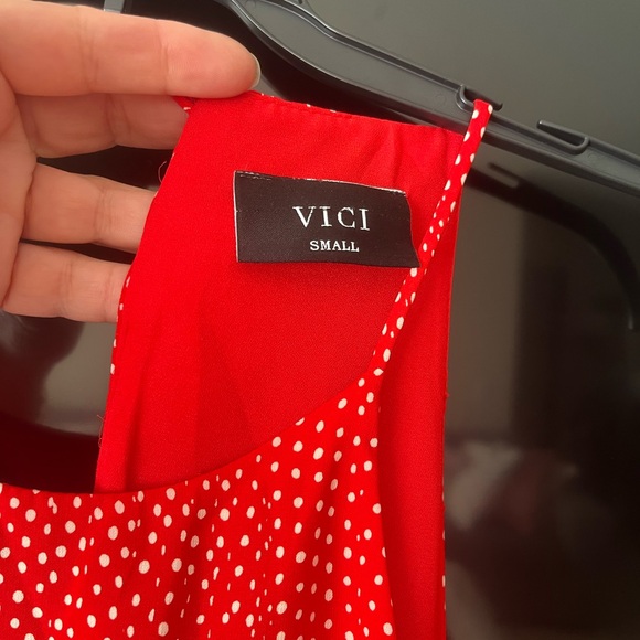 Vici dress red white polka dot dress - Picture 9 of 10